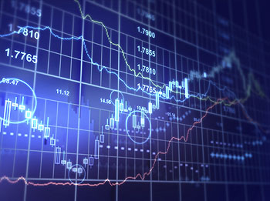 Financial engineering graph, Wall Street stock photo