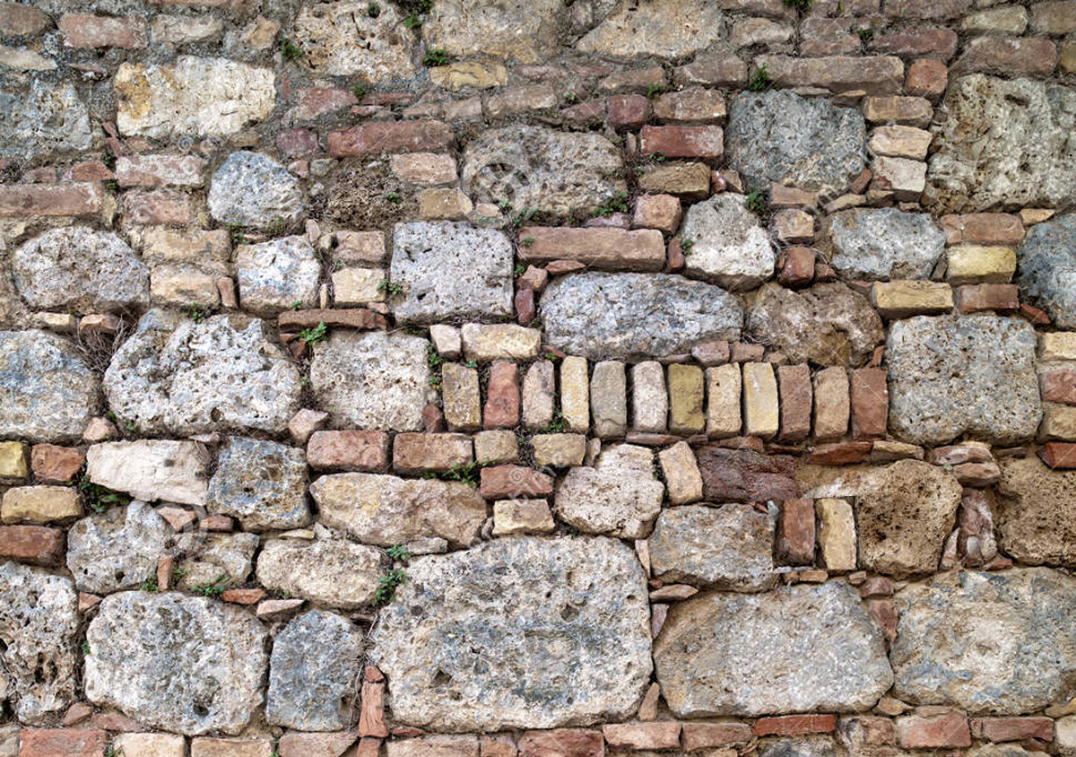 image of part of a tuscan brick wall