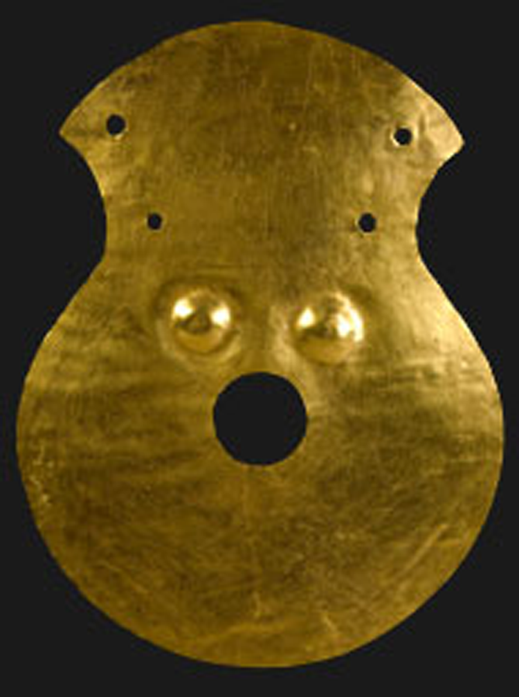 gold anthropomorphic figure from moigrad, 4000 BC