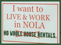 sign protecting whole-house rentals in new orleans